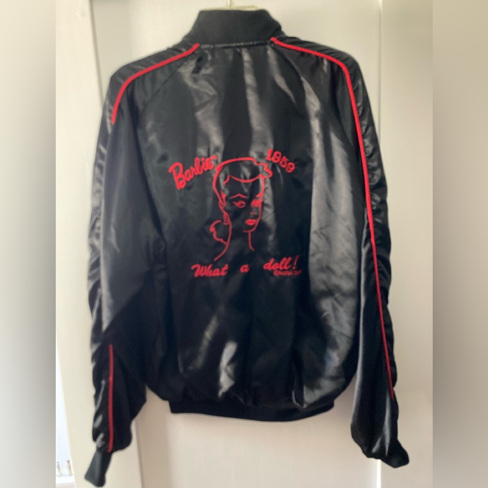 Barbie “Nostalgic” collector jacket from 1988, designs on front and back, new.